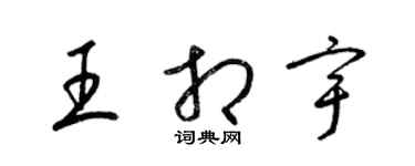 梁锦英王相宇草书个性签名怎么写