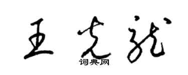 梁锦英王光龙草书个性签名怎么写