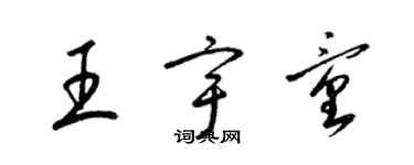 梁锦英王宇童草书个性签名怎么写