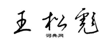 梁锦英王松彪草书个性签名怎么写