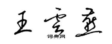 梁锦英王云燕草书个性签名怎么写