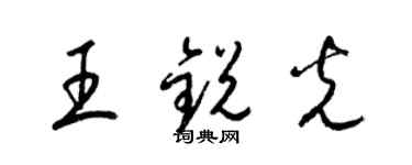 梁锦英王锐光草书个性签名怎么写