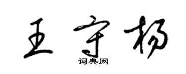 梁锦英王守杨草书个性签名怎么写