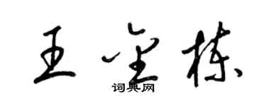 梁锦英王金栋草书个性签名怎么写