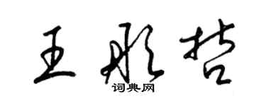 梁锦英王彤哲草书个性签名怎么写