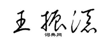 梁锦英王振添草书个性签名怎么写