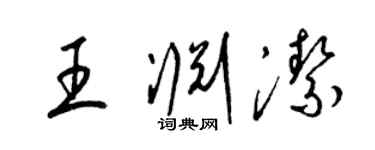 梁锦英王渊洁草书个性签名怎么写
