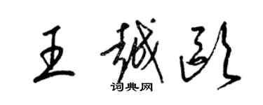 梁锦英王越欧草书个性签名怎么写