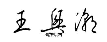 梁锦英王兴潮草书个性签名怎么写