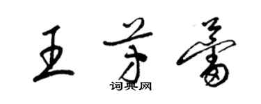 梁锦英王芳蕾草书个性签名怎么写