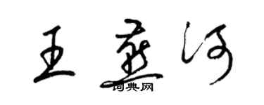 梁锦英王燕河草书个性签名怎么写