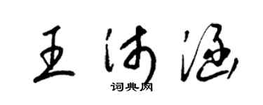 梁锦英王沛涵草书个性签名怎么写