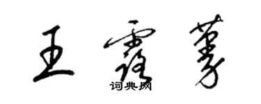 梁锦英王露蔓草书个性签名怎么写