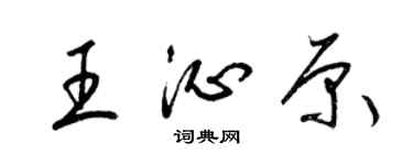 梁锦英王沁原草书个性签名怎么写