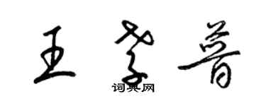 梁锦英王孝普草书个性签名怎么写