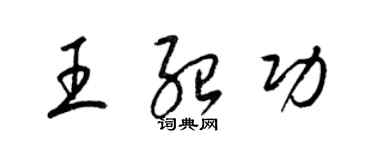 梁锦英王绍功草书个性签名怎么写