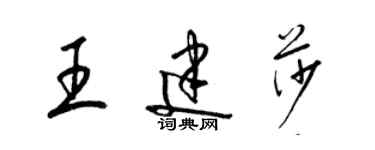 梁锦英王建莎草书个性签名怎么写