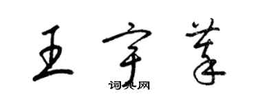 梁锦英王宇萃草书个性签名怎么写