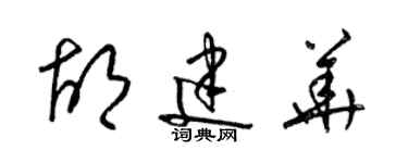 梁锦英胡建华草书个性签名怎么写