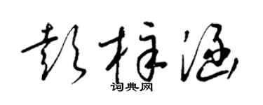 梁锦英彭梓涵草书个性签名怎么写