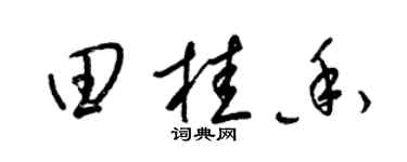 梁锦英田桂香草书个性签名怎么写