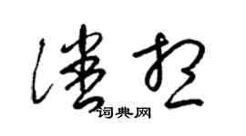 梁锦英潘想草书个性签名怎么写