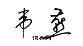 梁锦英韦燕草书个性签名怎么写