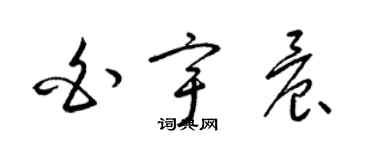 梁锦英白宇晨草书个性签名怎么写