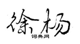 曾庆福徐杨行书个性签名怎么写