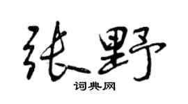 曾庆福张野行书个性签名怎么写