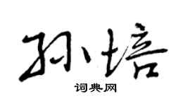 曾庆福孙培行书个性签名怎么写