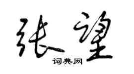 曾庆福张望行书个性签名怎么写