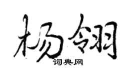 曾庆福杨翎行书个性签名怎么写