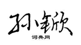 曾庆福孙锨行书个性签名怎么写