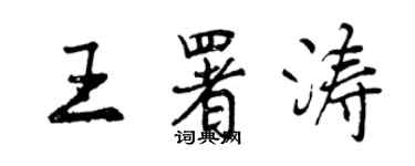 曾庆福王署涛行书个性签名怎么写