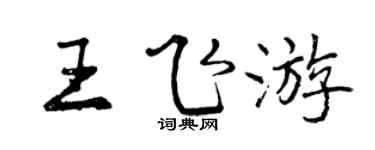 曾庆福王飞游行书个性签名怎么写