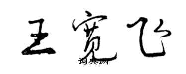 曾庆福王宽飞行书个性签名怎么写