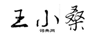 曾庆福王小桑行书个性签名怎么写