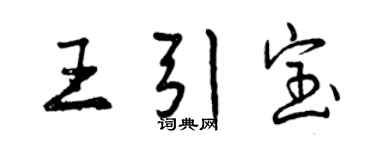 曾庆福王引宝行书个性签名怎么写