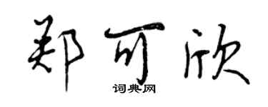 曾庆福郑可欣行书个性签名怎么写