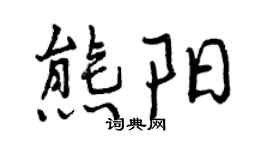 曾庆福熊阳行书个性签名怎么写