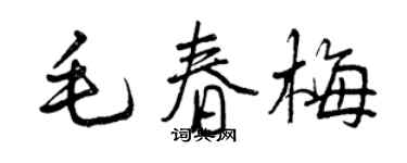 曾庆福毛春梅行书个性签名怎么写