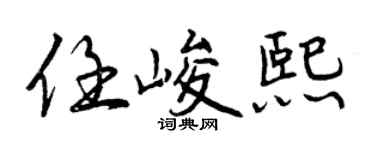 曾庆福任峻熙行书个性签名怎么写