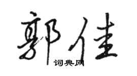 骆恒光郭佳行书个性签名怎么写