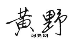 骆恒光黄野行书个性签名怎么写