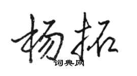 骆恒光杨拓行书个性签名怎么写