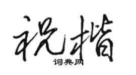 骆恒光祝楷行书个性签名怎么写