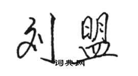 骆恒光刘盟行书个性签名怎么写