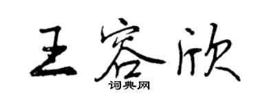 曾庆福王容欣行书个性签名怎么写
