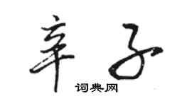 骆恒光辛子行书个性签名怎么写